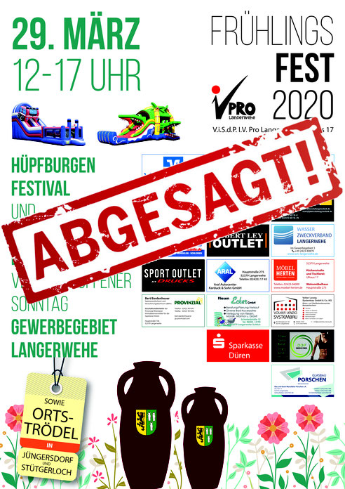 Absage Frühlingsfest